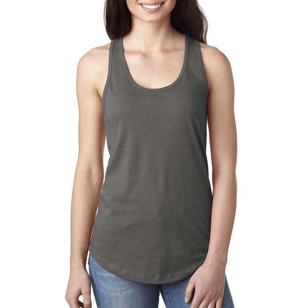 Marky G Apparel Womens Gray Ideal Cotton Racerback Scoop Neck Tank Top Size XS